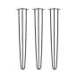 Preview: 3-Piece Industrial Anthracite Steel Table Legs Table Frame HAIRPIN